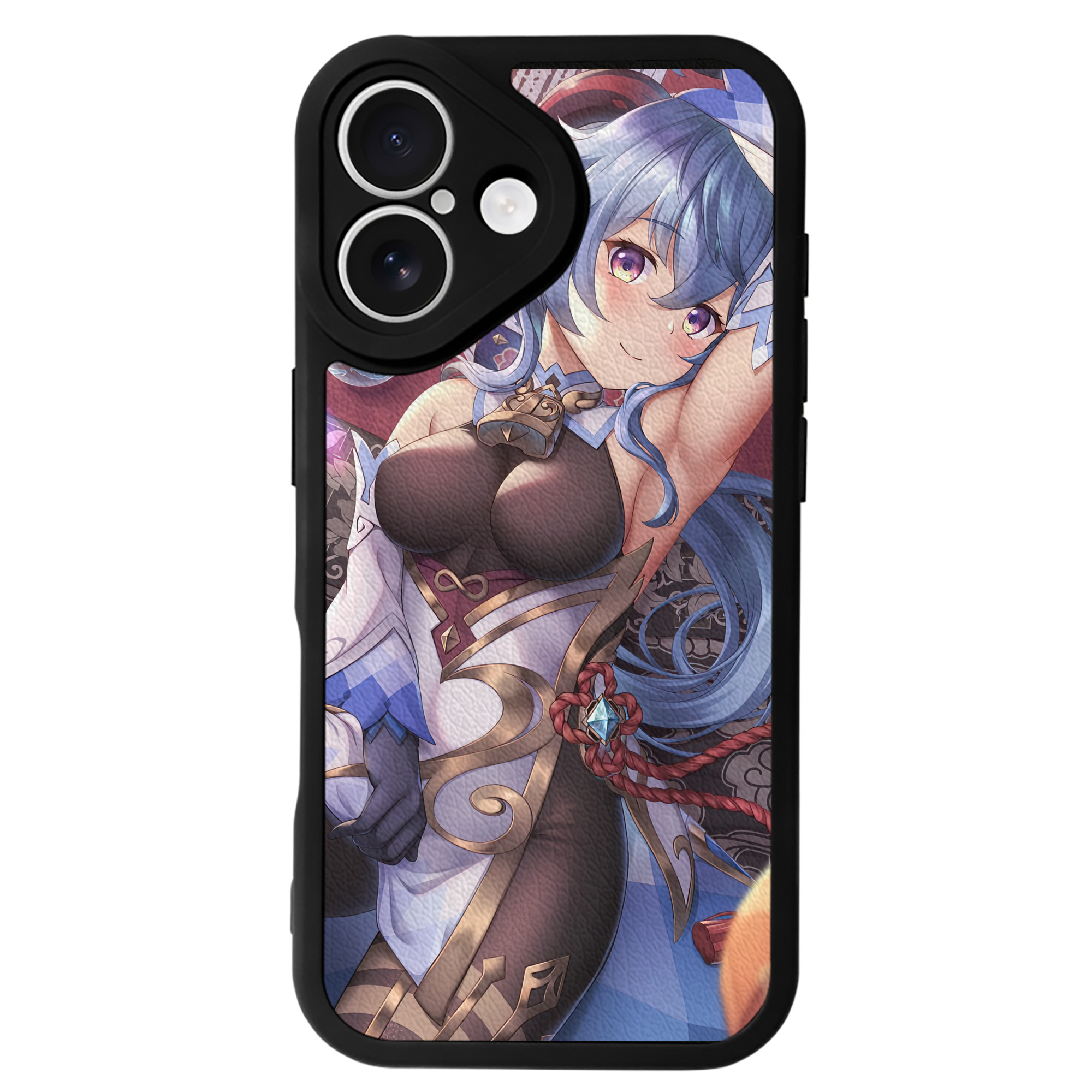 げんし神 genshin 【iPhone 16シリーズ対応】シリコンスマホケース（レザー調） 材質：シリコン